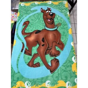 Vintage Scooby Doo Blanket 2002 Cartoon Network Fleece 46x63